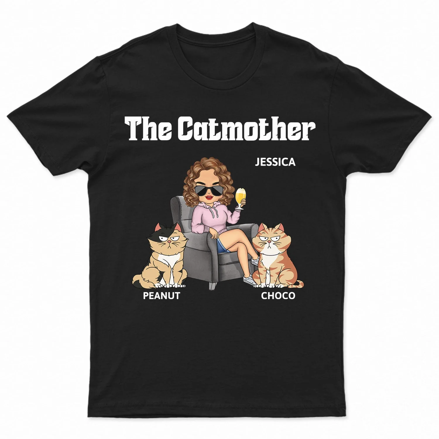The Cat Mother Personalized T-Shirt - Gift for Cat Moms, Cat Lovers, Women, Yourself - Image 4