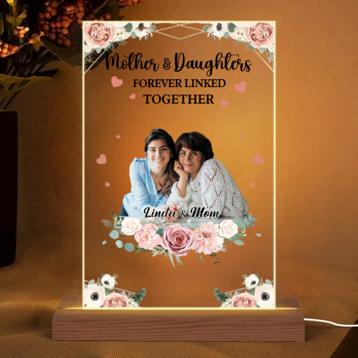 The Love Between Mother and Daughter Is Forever - Personalized Acrylic Plaque - Image 5
