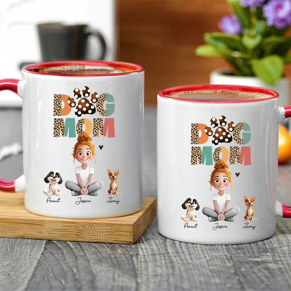 Cartoon Dog Mom Custom Mug – A Unique Surprise for Mother's Day, Valentine's Day, or Pet Lovers - Image 5