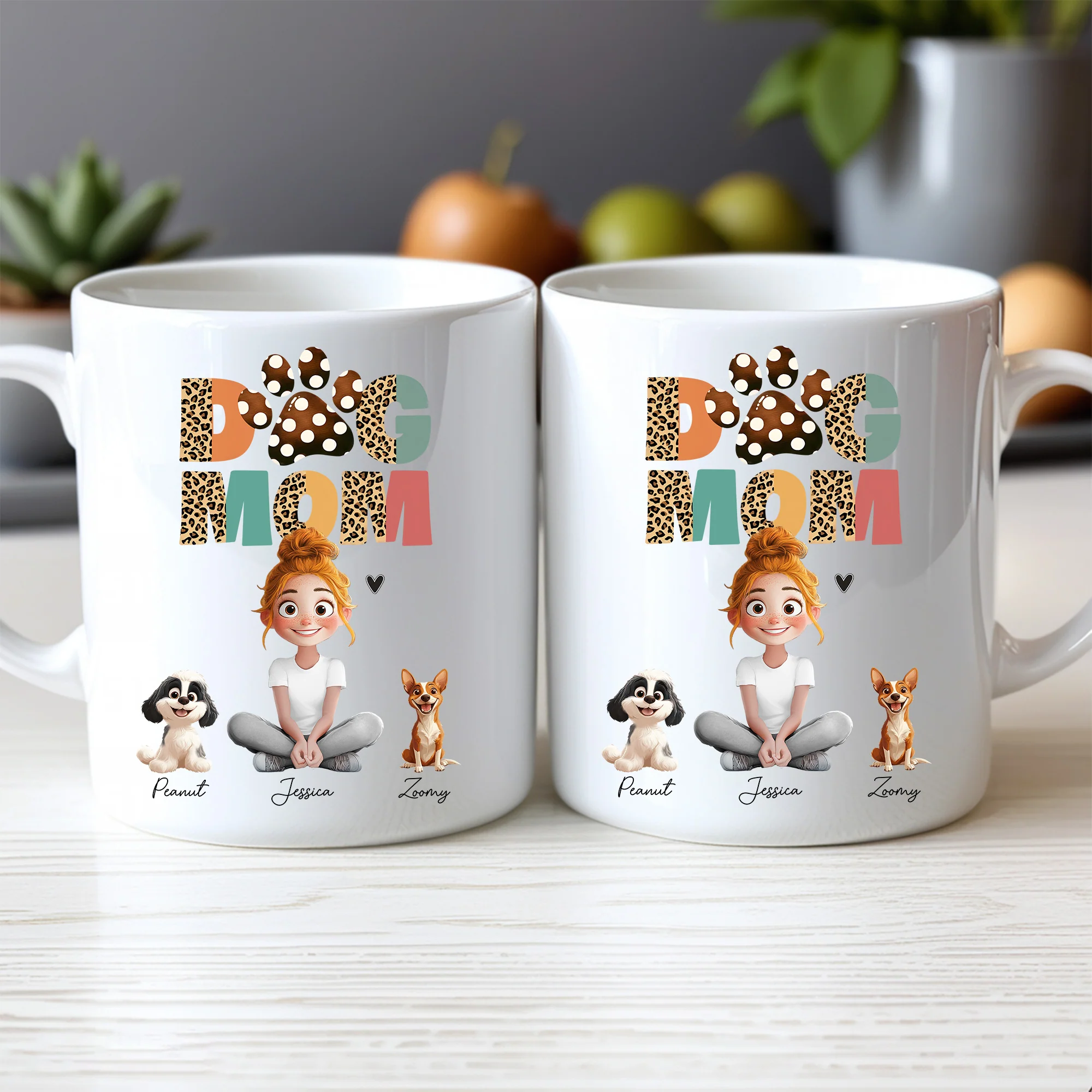 Cartoon Dog Mom Custom Mug – A Unique Surprise for Mother's Day, Valentine's Day, or Pet Lovers - Image 7
