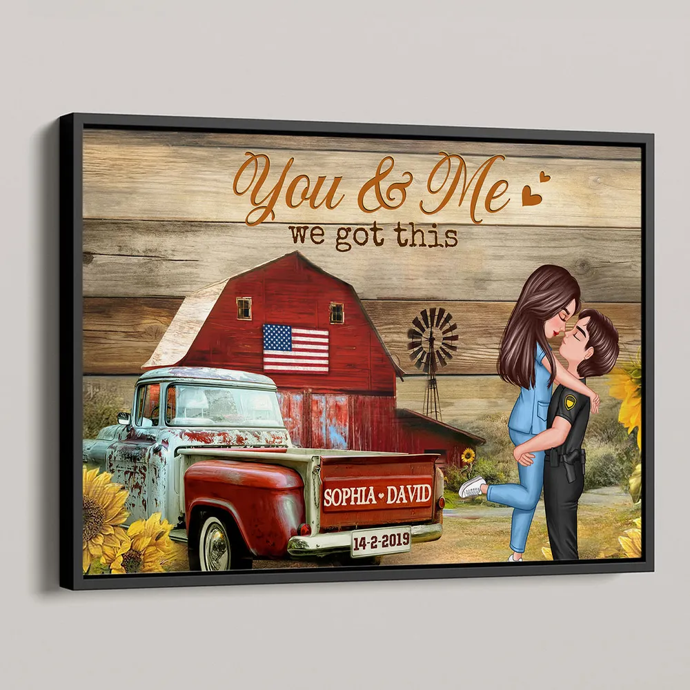 You & Me Rustic Vintage Truck Themed Couple Poster, Romantic Gift for Anniversaries - Image 10