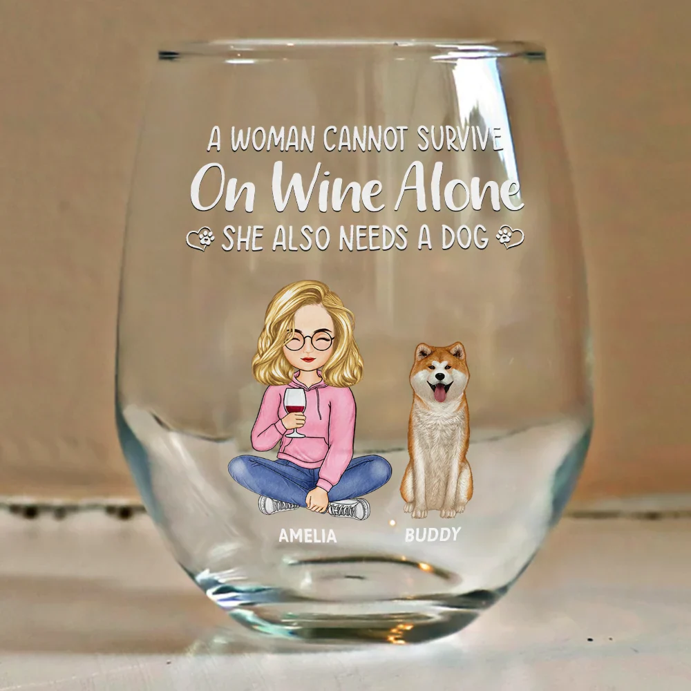 Personalized Women’s Wine Glass - Special Gift for Dog Mom, Dog Dad - Valentine's Day Keepsake for Couples, Pet Lovers, and Families - Image 9
