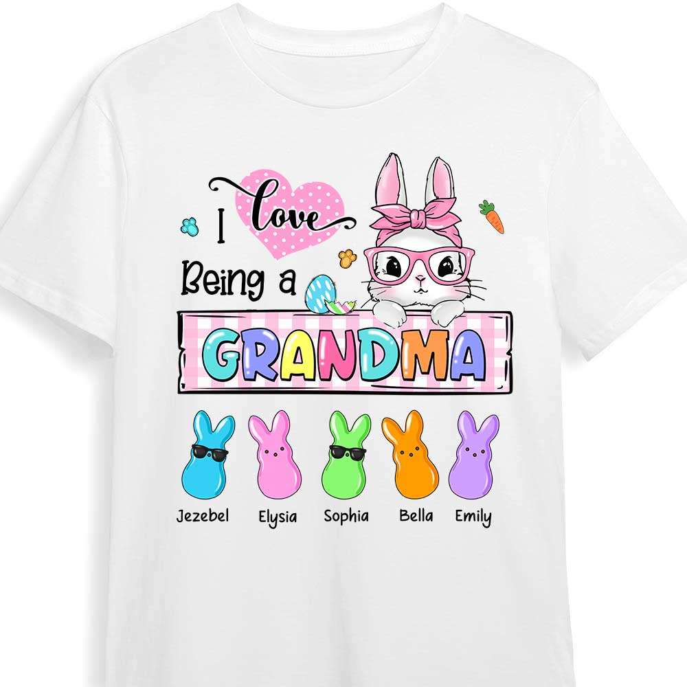 Personalized "I Love Being A Grandma" Easter Bunny Design T-Shirt - Hoodie - Sweatshirt | Adorable Gift for Grandma, Mom, Nana | Perfect for Easter, Spring Celebrations & Family Gatherings - Image 4