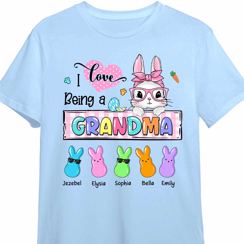 Personalized "I Love Being A Grandma" Easter Bunny Design T-Shirt - Hoodie - Sweatshirt | Adorable Gift for Grandma, Mom, Nana | Perfect for Easter, Spring Celebrations & Family Gatherings - Image 5