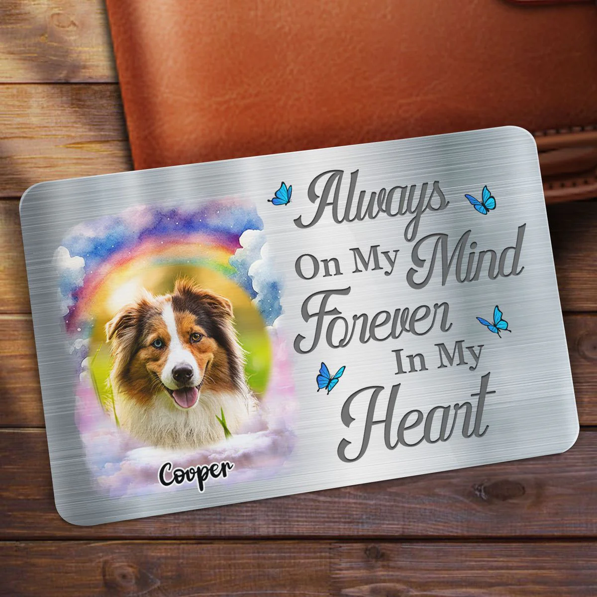Pet Memorial Metal Wallet Card – Personalized Design to Cherish Eternal Love for Pets - Image 6