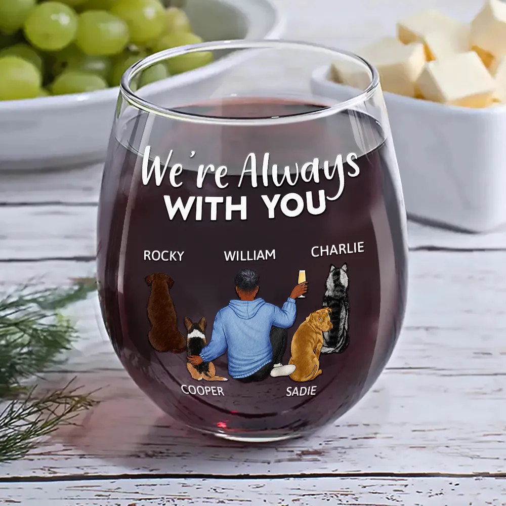 A Girl or A Guy & Their Dog – A Bond That Can’t Be Broken Personalized Wine Glass – Custom Pet Lover Gift for Men and Women - Image 6