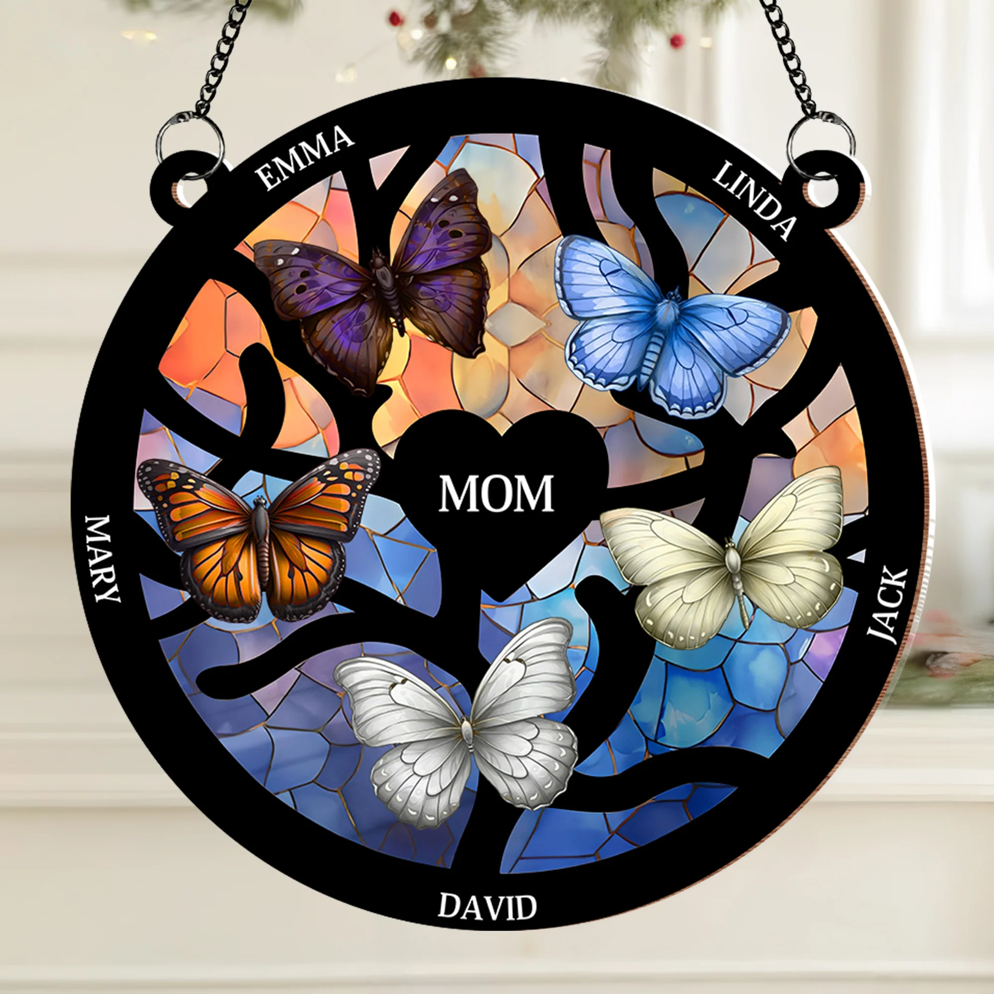 Butterfly-Themed Family Tree Ornament – Perfect Gift for Personalized Meaning - Image 3