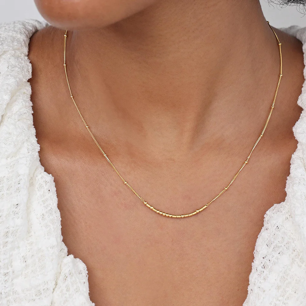 Morse Code Necklace – Exclusive Gift for Couples, Perfect for Expressing Love on Valentine's Day - Image 2