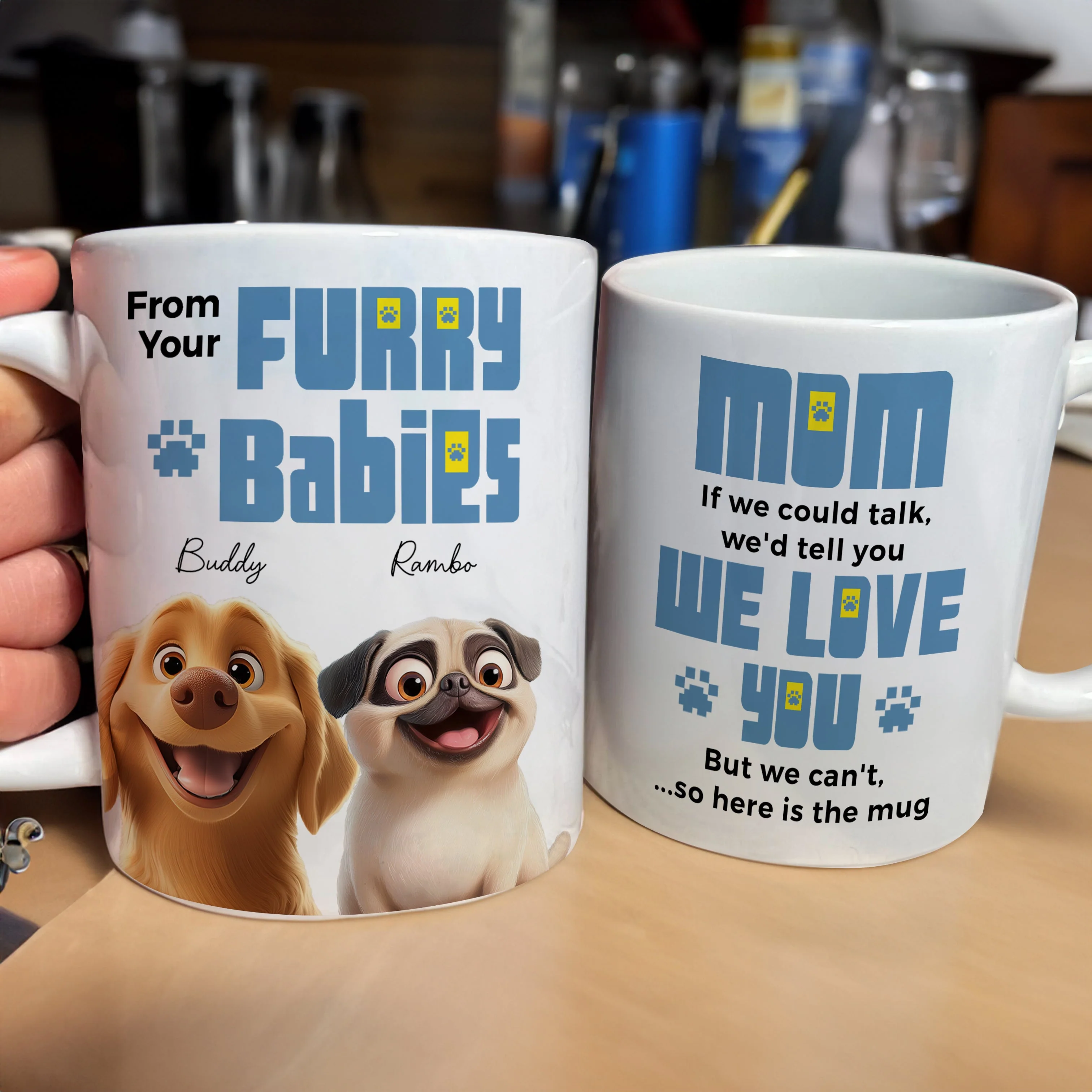 From Your Furry Babies With Love – Creative White Ceramic Mug for Mother's Day, Birthdays, and Cozy Family Moments - Image 4