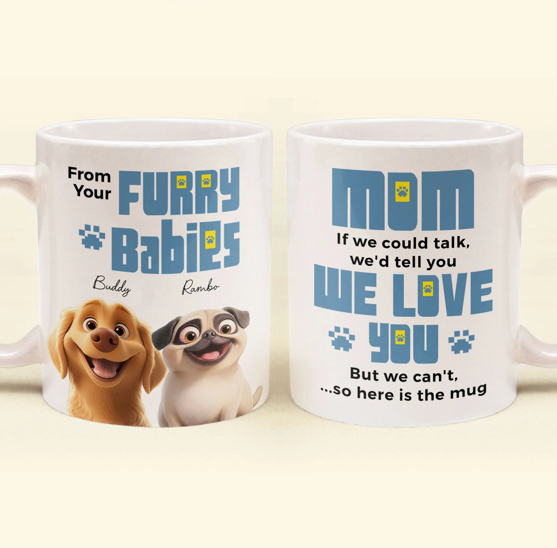 From Your Furry Babies With Love – Creative White Ceramic Mug for Mother's Day, Birthdays, and Cozy Family Moments - Image 6