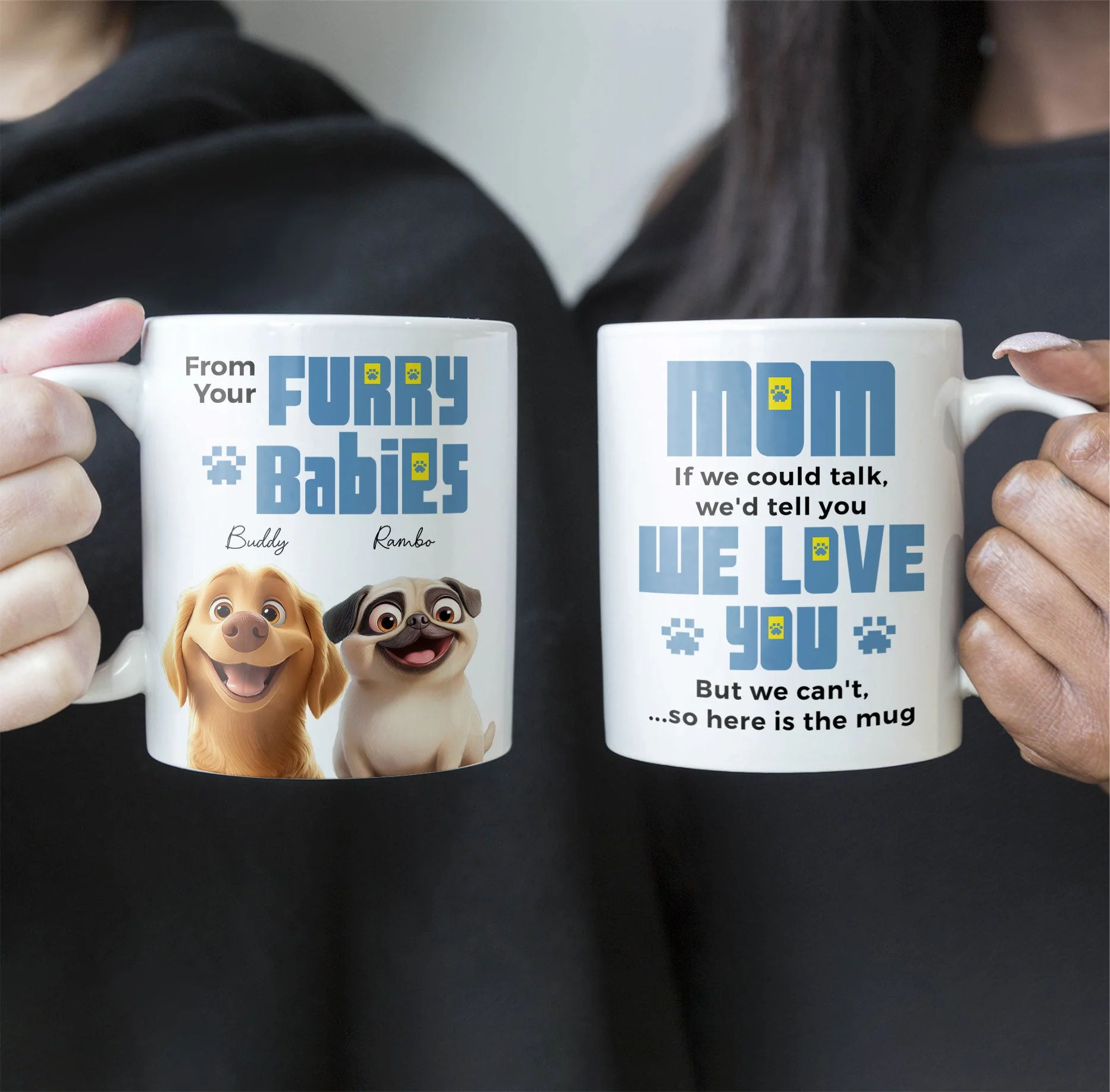 From Your Furry Babies With Love – Creative White Ceramic Mug for Mother's Day, Birthdays, and Cozy Family Moments - Image 7