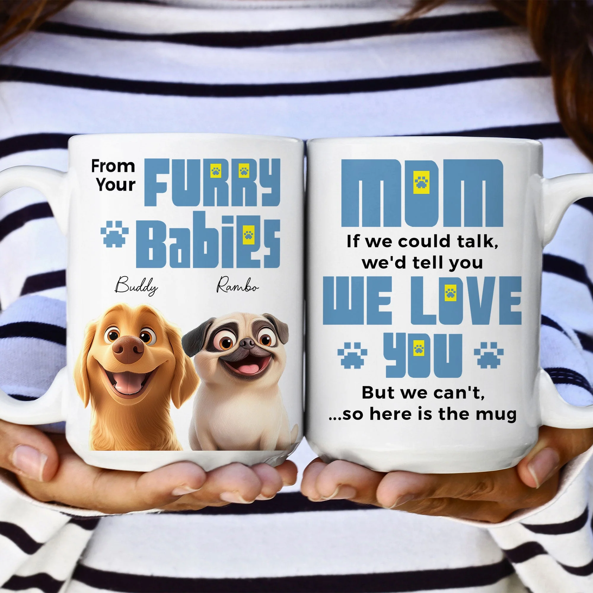 From Your Furry Babies With Love – Creative White Ceramic Mug for Mother's Day, Birthdays, and Cozy Family Moments - Image 9