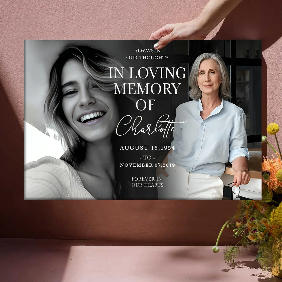 Forever In Our Hearts Canvas - Celebrate the Life of Your Loved Ones with Personalized Memorial Poster or Canvas - Image 11