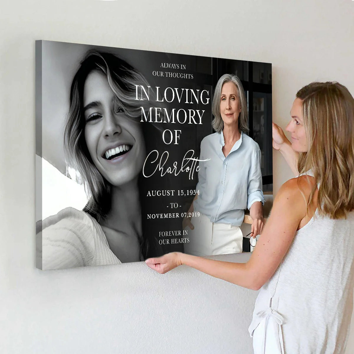Forever In Our Hearts Canvas - Celebrate the Life of Your Loved Ones with Personalized Memorial Poster or Canvas - Image 14