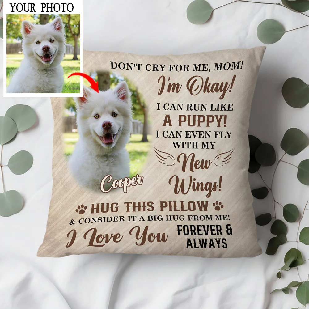 Love and Comfort – Custom Square Pillow Featuring a Pet’s Heartwarming Message – The Ideal Gift for Pet Lovers - Image 2