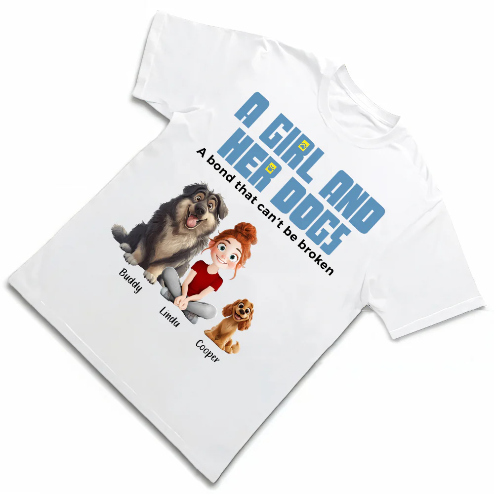 Custom Dog & Owner Classic Tee - Personalized Pet Gift Keychain Canvas - Image 2
