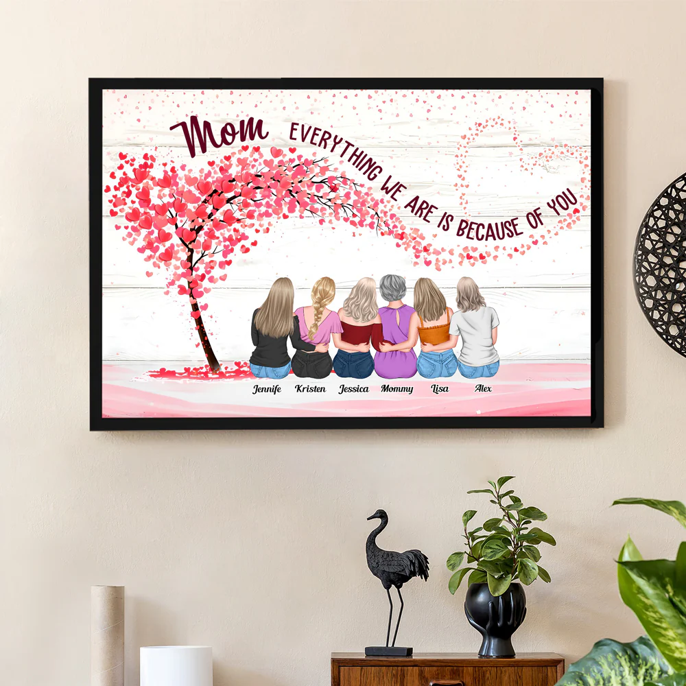 Personalized Mother & Daughters Canvas/Poster - Everlasting Bond Gift - Image 3