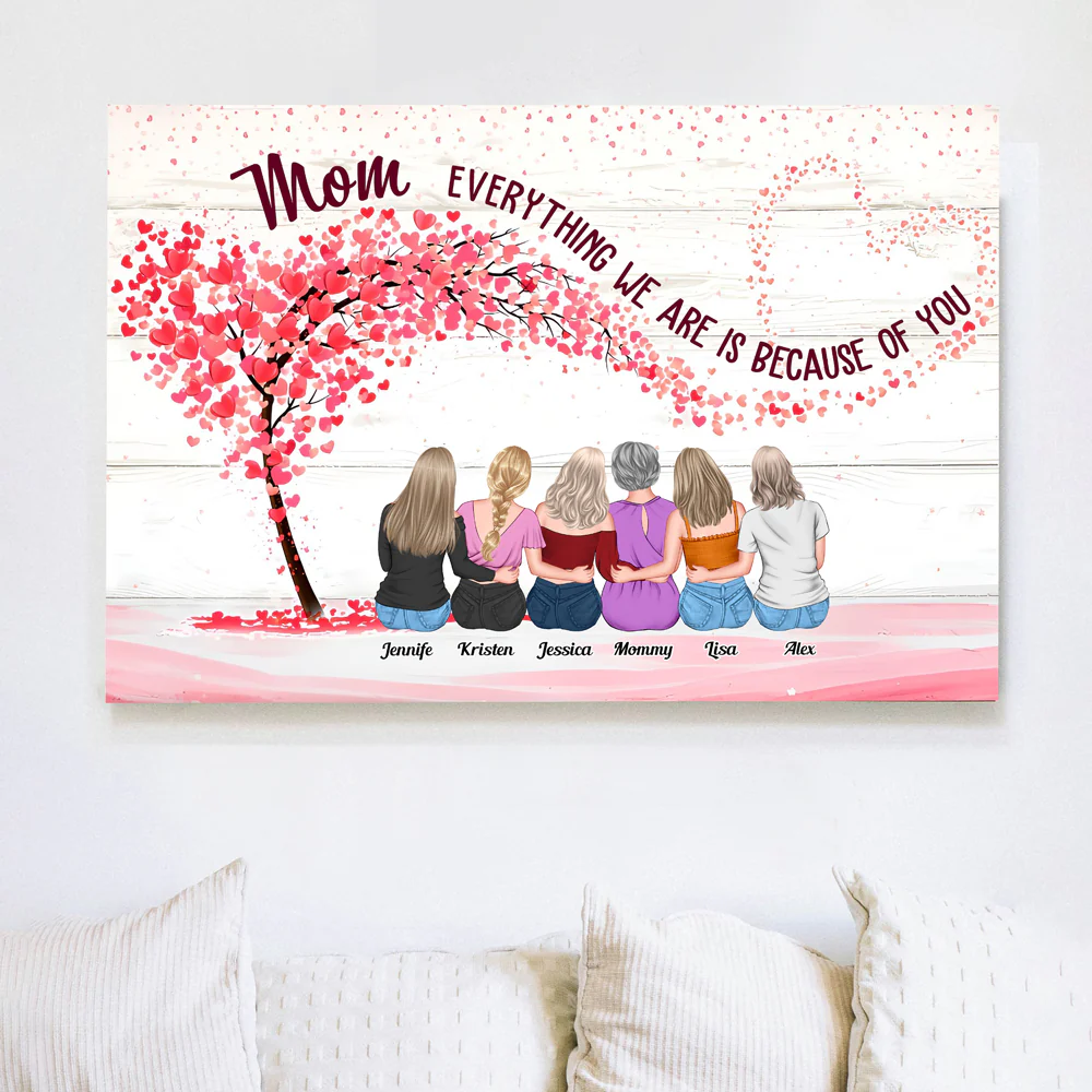 Personalized Mother & Daughters Canvas/Poster - Everlasting Bond Gift - Image 5