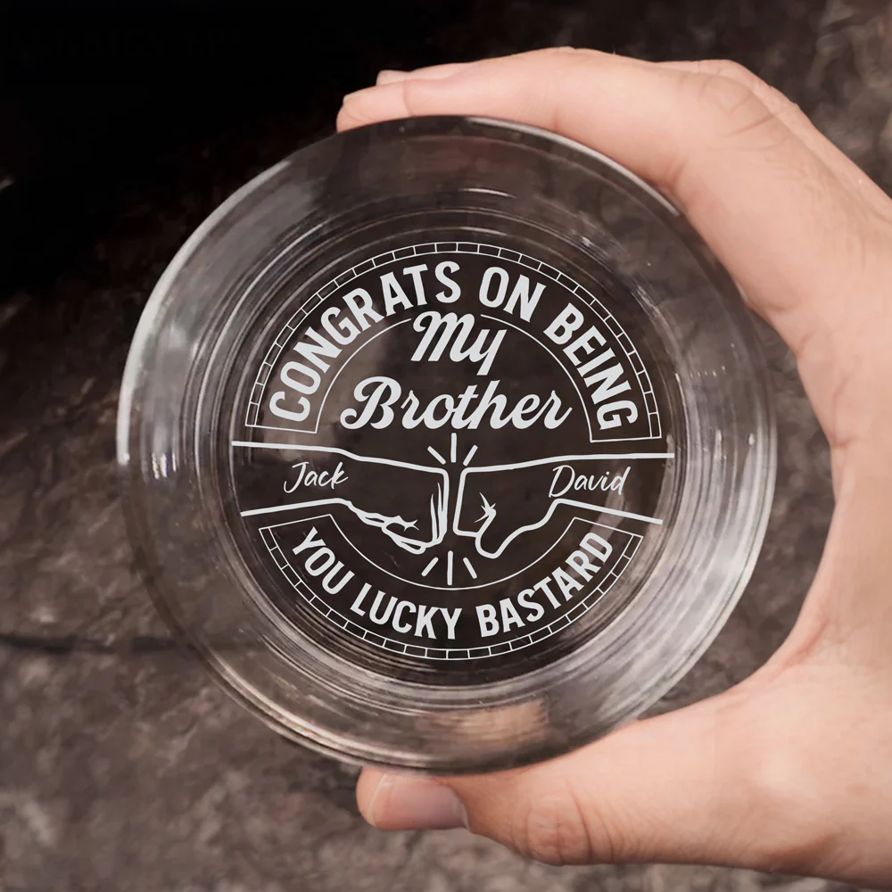 Personalized Custom Glass – Humorous Design for Brothers, Fathers, and Friends with Multiple Themes