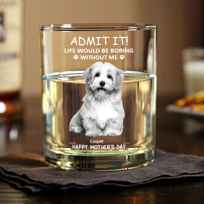 Personalized Glass Whiskey Cup – Mother’s Day Special Gift for Pet Lovers - Image 10