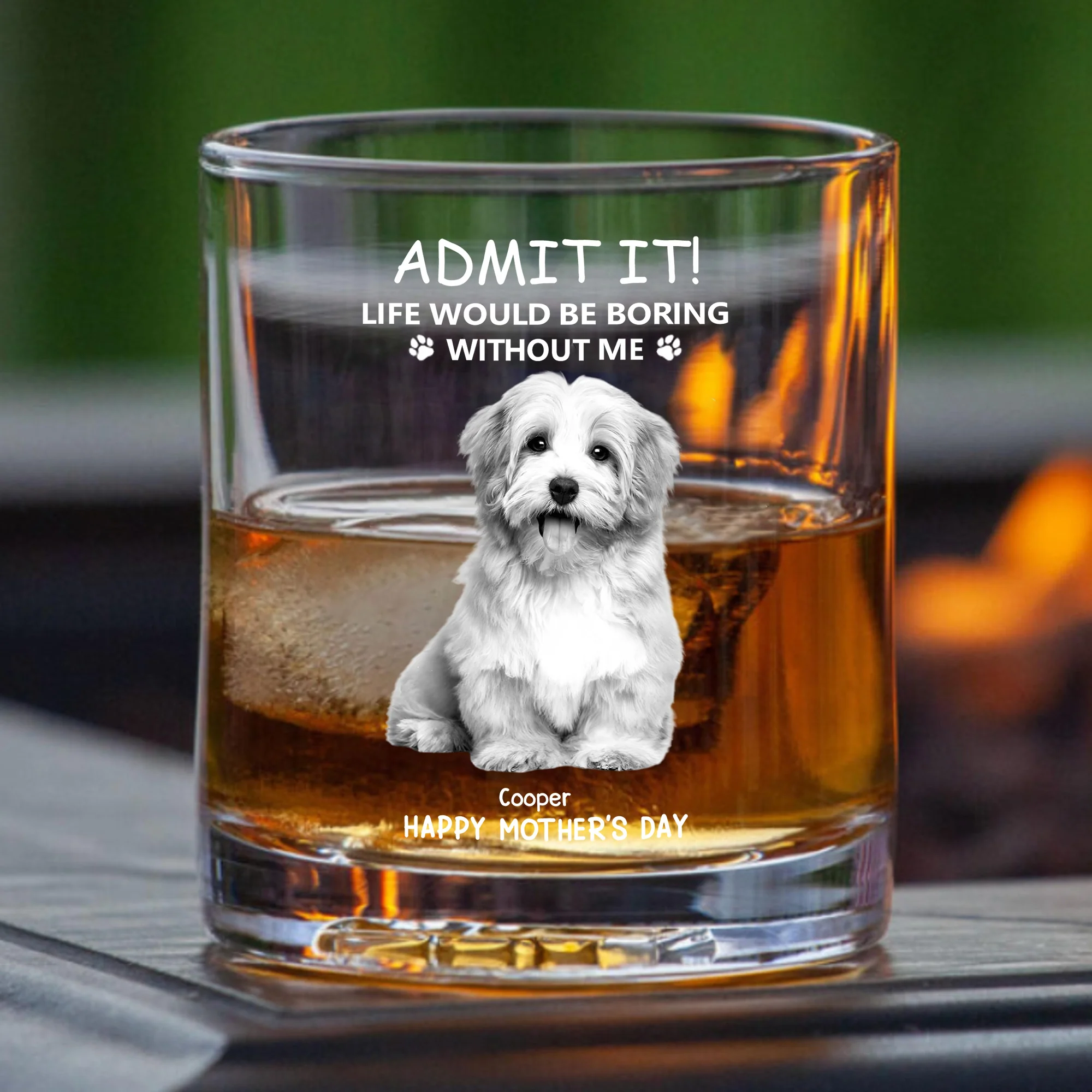 Personalized Glass Whiskey Cup – Mother’s Day Special Gift for Pet Lovers - Image 3