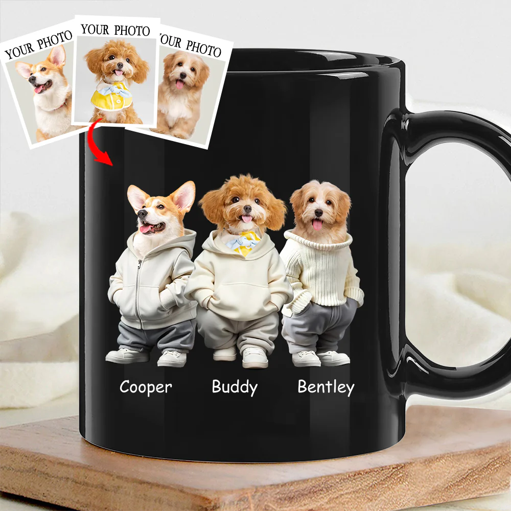 Custom Pet Portrait Mug – Personalized Fur Baby Gift Cup