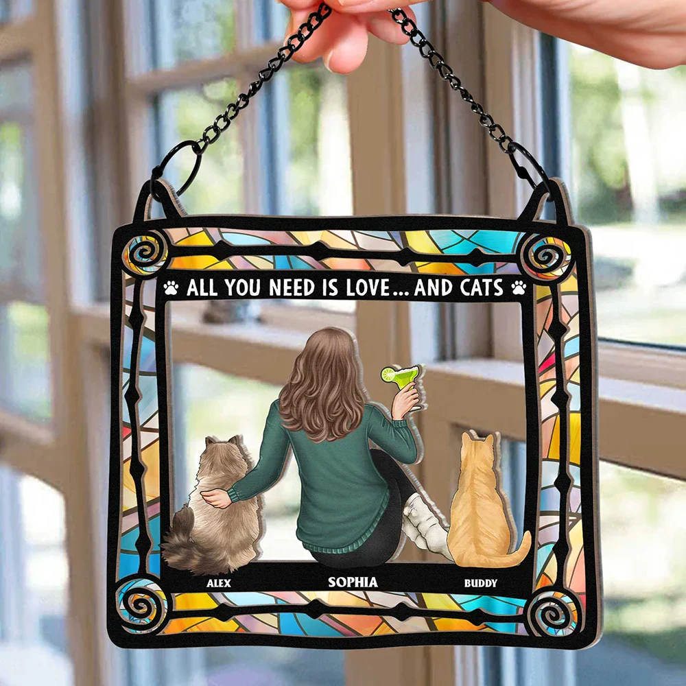 Personalized Cat & Owner Ornament - Customizable Pet-Themed Gift - Image 2