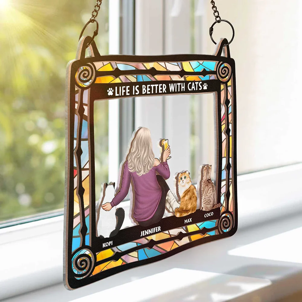 Personalized Cat & Owner Ornament - Customizable Pet-Themed Gift - Image 3