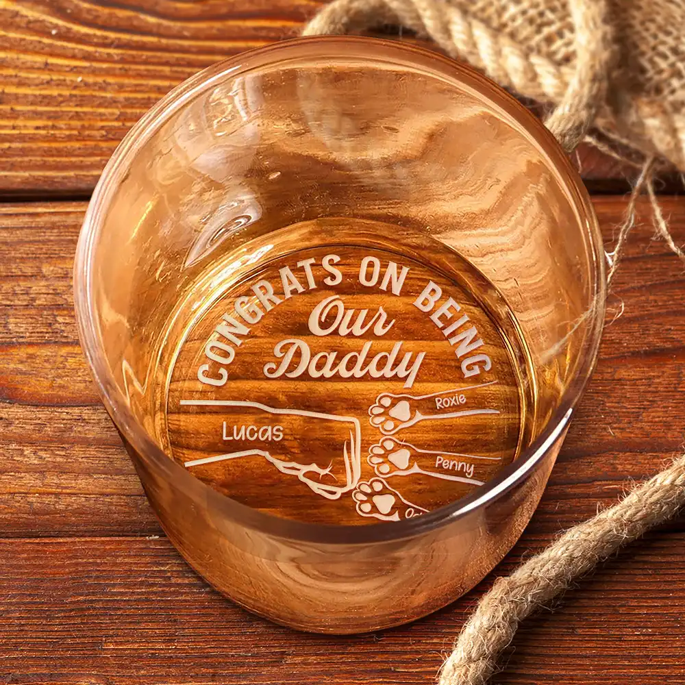 Personalized Whiskey Glass for Pet Owners - Dog & Cat Lover Gift - Image 3