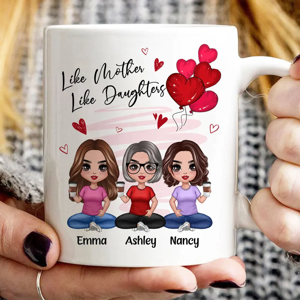 Like Mother, Like Daughters - Custom Ceramic Mug, Perfect Gift for Moms and Daughters - Personalized Mug Celebrating the Unbreakable Bond! - Image 5