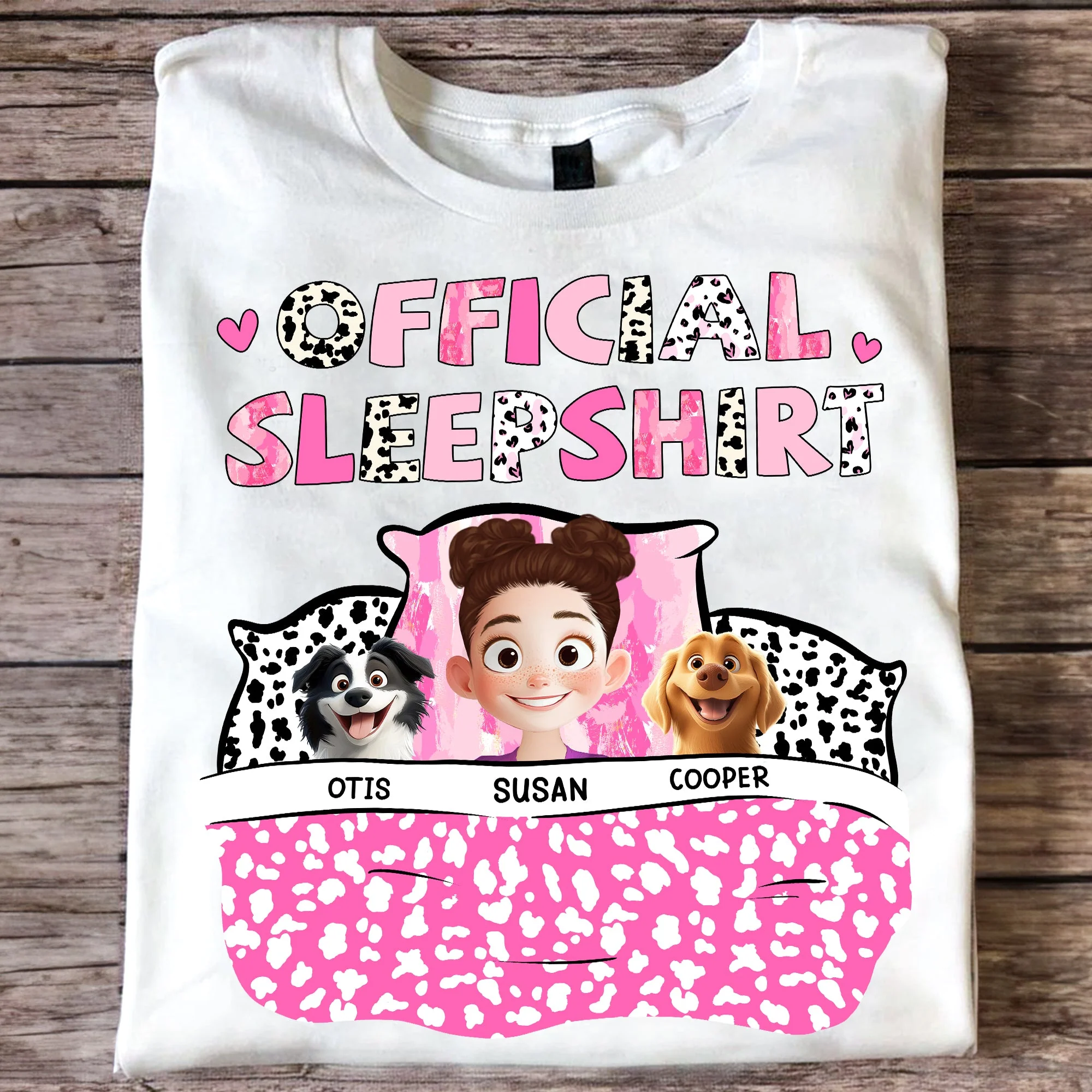Personalized Dog Lover Sleep Shirt – Official Sleepshirt with Cute Design Featuring Pet Names, Ideal for Kids and Pet Lovers, Perfect for Birthdays or Casual Wear - Image 6