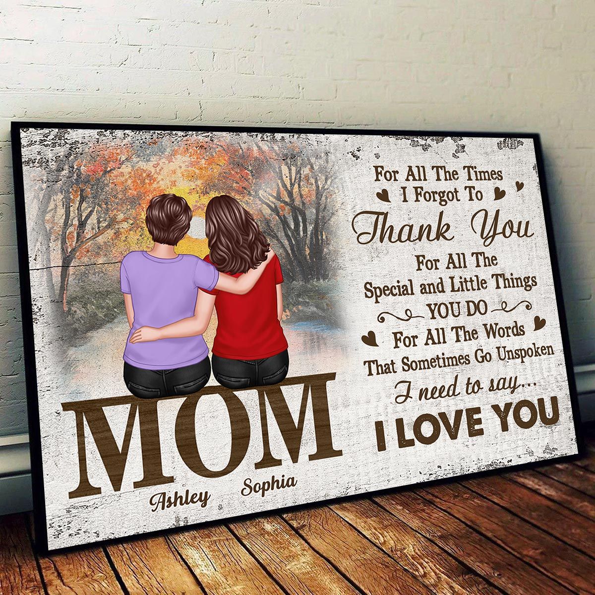 Grateful Love – Custom Poster Featuring a Heartwarming Moment with Mother and Daughter – Ideal Gift for Mother’s Day or Family Celebrations - Image 11