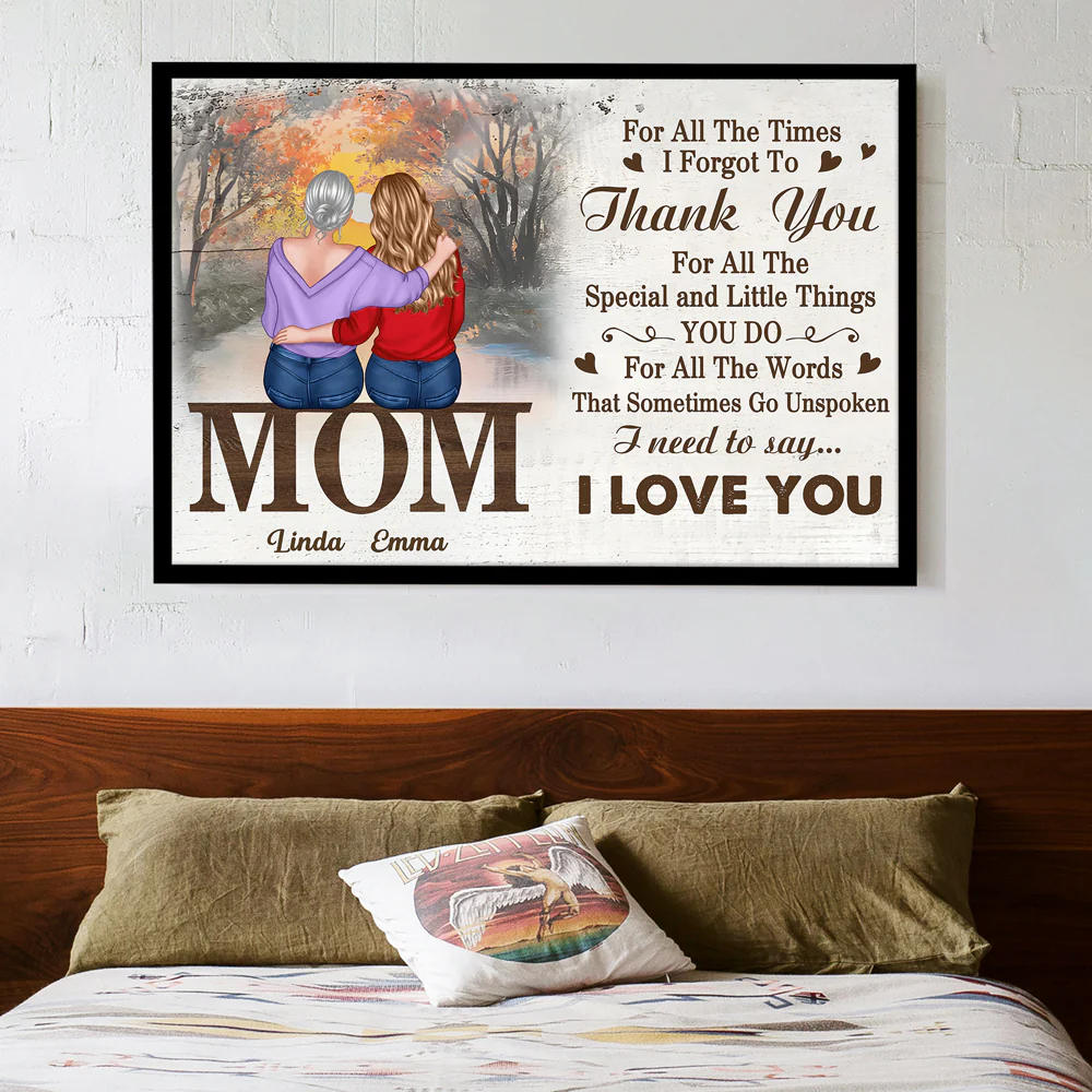 Grateful Love – Custom Poster Featuring a Heartwarming Moment with Mother and Daughter – Ideal Gift for Mother’s Day or Family Celebrations - Image 2