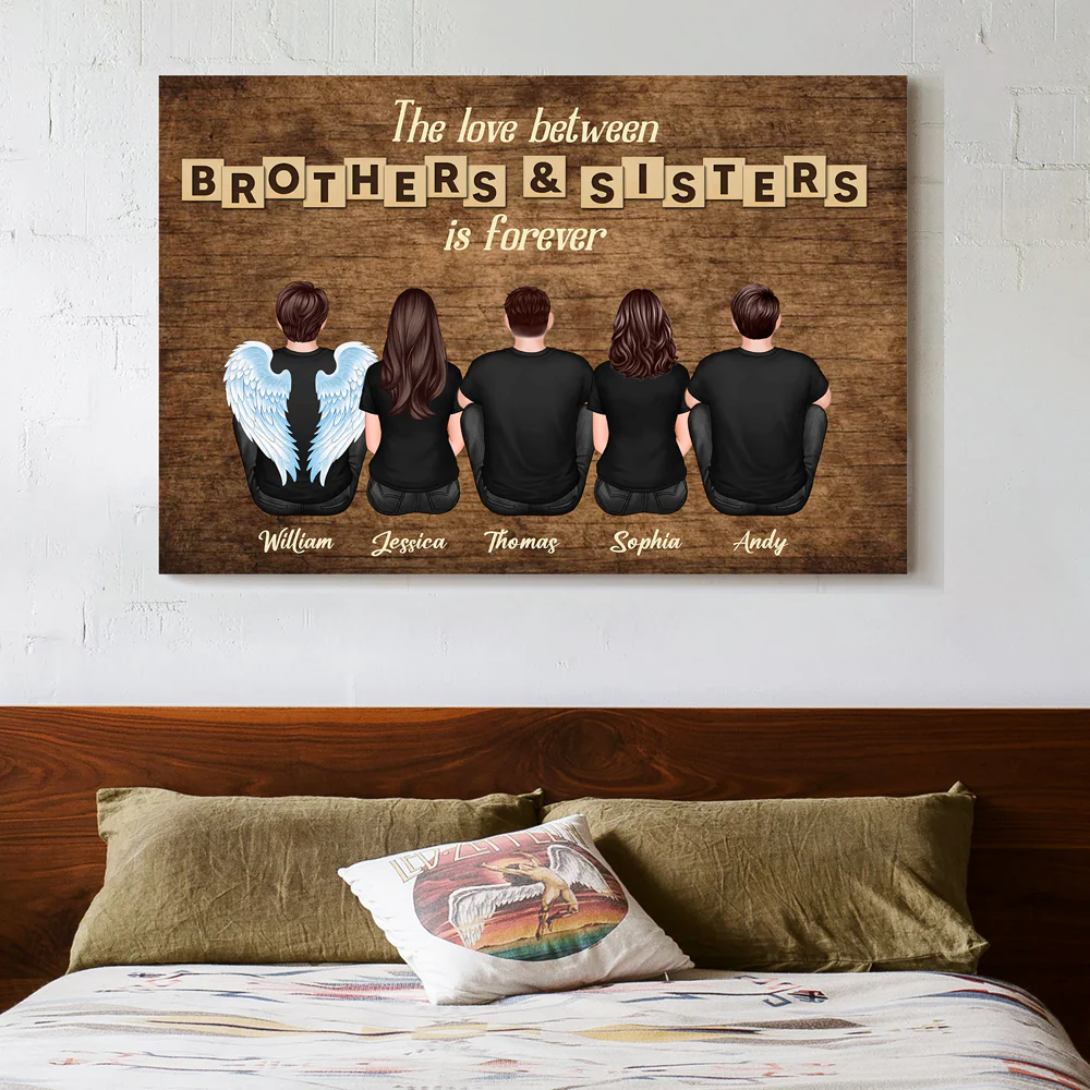 The Love Between Brothers and Sisters – Customizable Poster for Siblings , A Heartfelt Gift for Family Gatherings and Special Occasions - Image 3