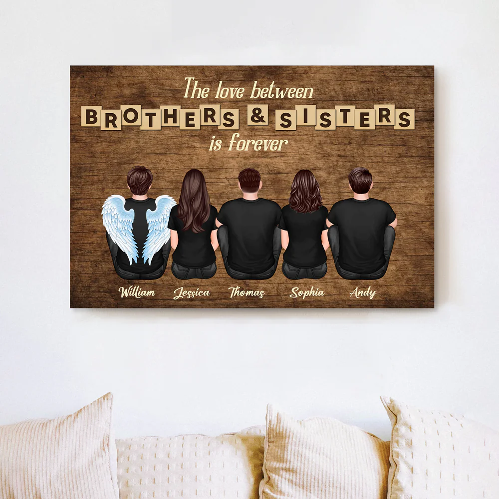 The Love Between Brothers and Sisters – Customizable Poster for Siblings , A Heartfelt Gift for Family Gatherings and Special Occasions - Image 5