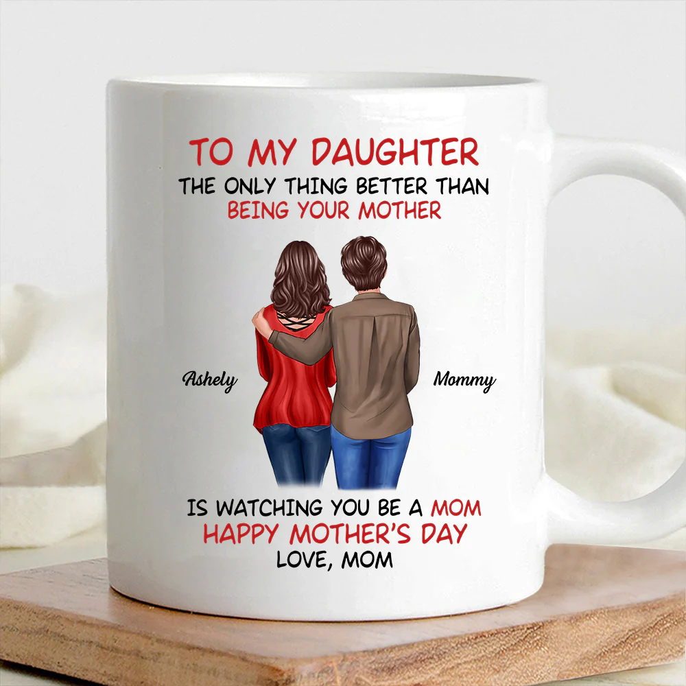 Custom Motherly Love Mug | Personalized Gift Cup for Mom or Daughter - Image 2