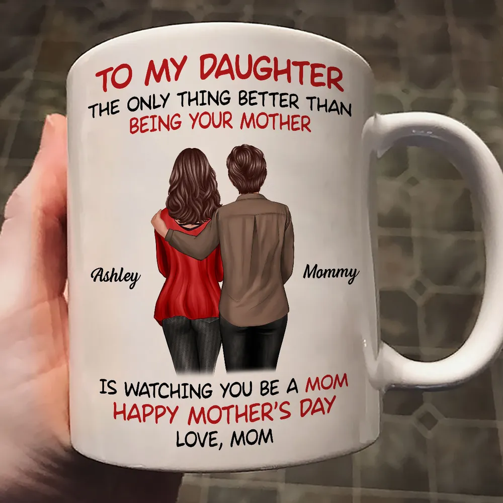 Custom Motherly Love Mug | Personalized Gift Cup for Mom or Daughter - Image 3