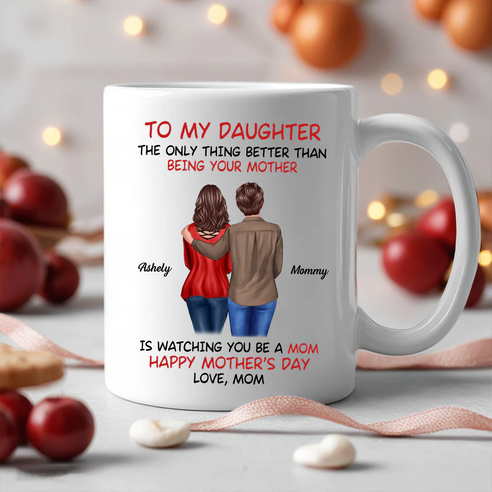 Custom Motherly Love Mug | Personalized Gift Cup for Mom or Daughter - Image 4