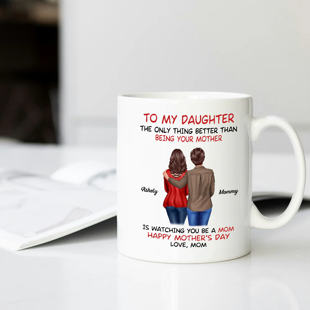 Custom Motherly Love Mug | Personalized Gift Cup for Mom or Daughter - Image 6