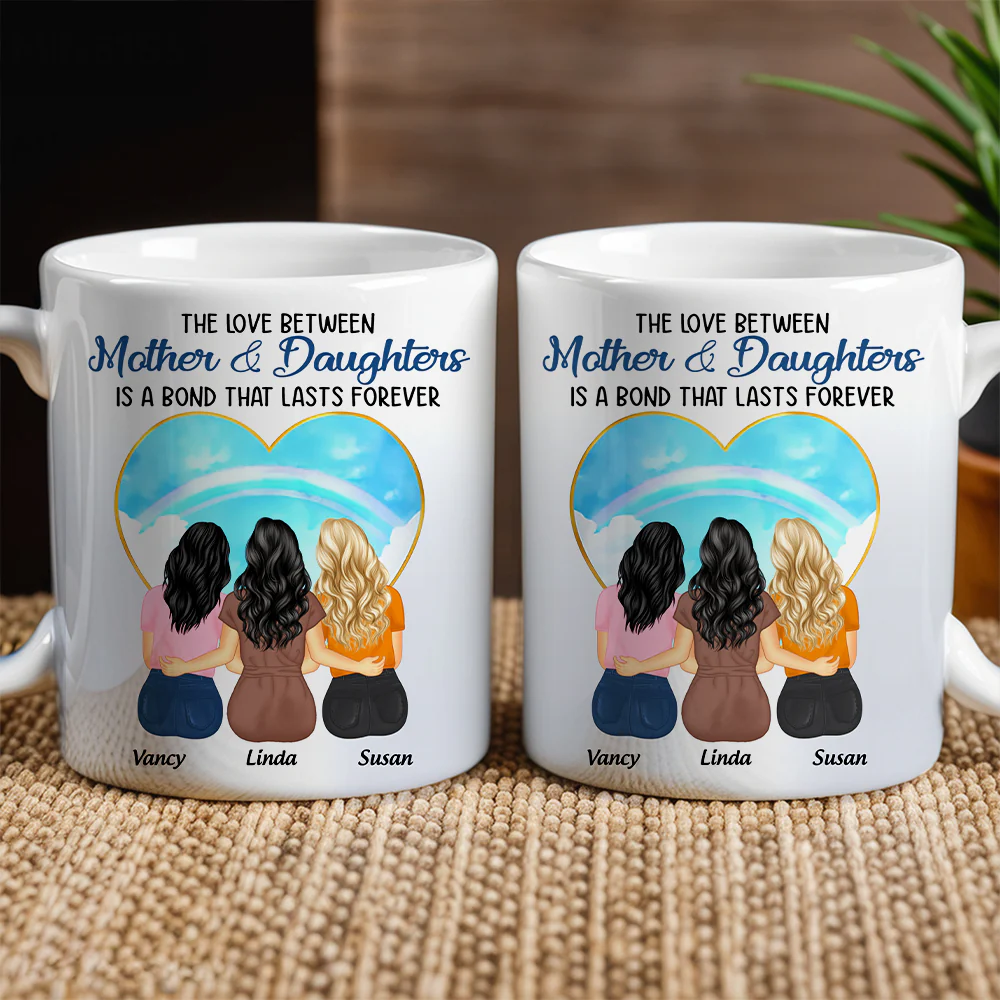 Personalized Mug for Mother and Daughters – Heartwarming Family Gift with Custom Names, Great for Mother's Day or Family Gatherings - Image 2