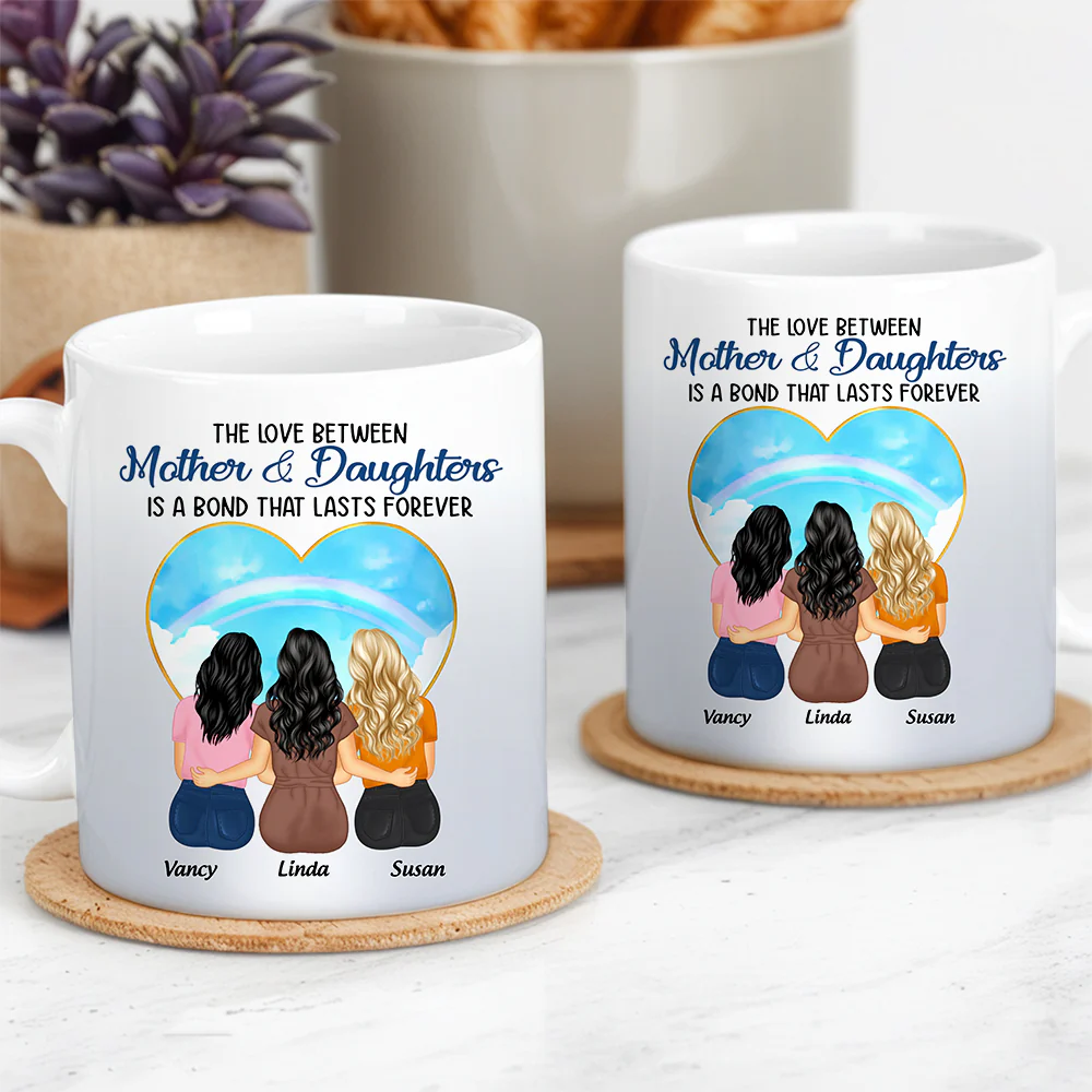 Personalized Mug for Mother and Daughters – Heartwarming Family Gift with Custom Names, Great for Mother's Day or Family Gatherings - Image 4