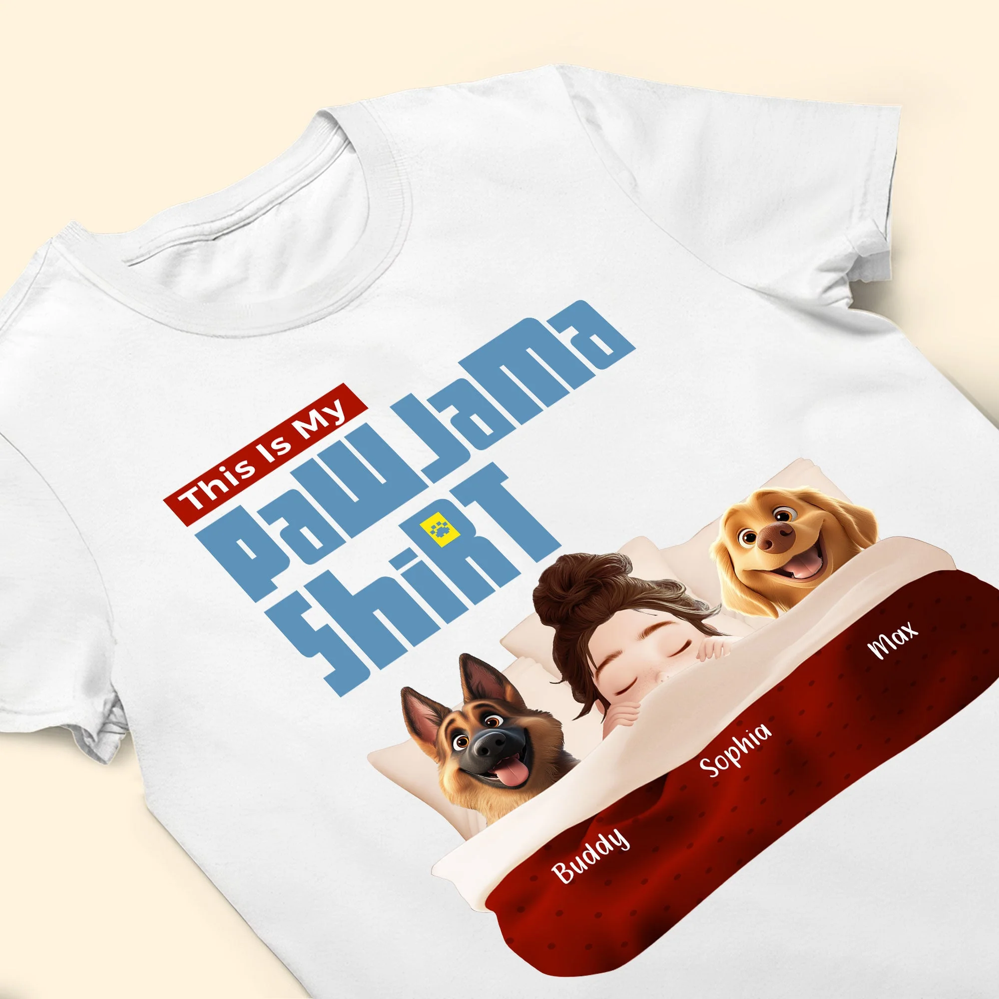 Custom Pawjama Shirt for Couples – Featuring Pets and Their Names, Ideal for Valentine’s Day or Special Occasions, Available in Classic Tee, Women Tee, Hoodie, and Sweatshirt - Image 10