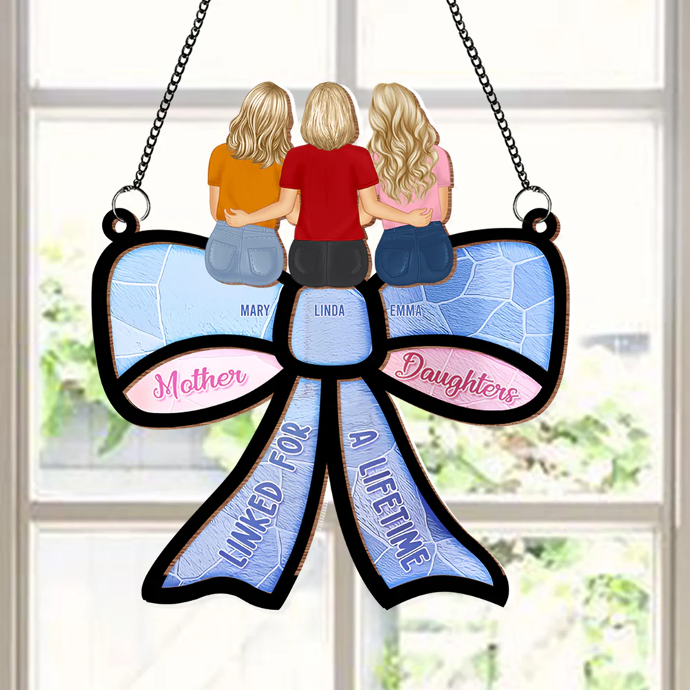 Mother & Daughter – Forever Linked Together - Personalized Wood and Acrylic Layered Ornament with Heartwarming Message, Perfect for Mother’s Day Gift - Image 8