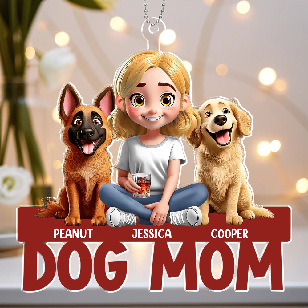Personalized Dog Mom Acrylic Keychain - Custom Gift for Dog Lovers - Image 4