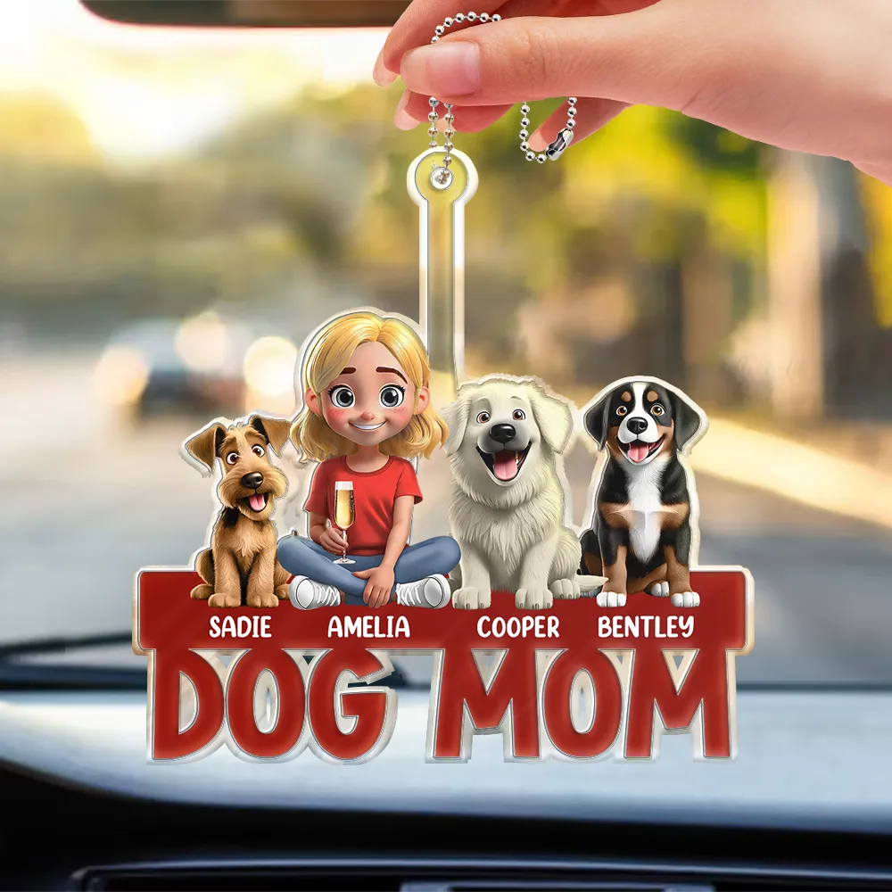 Personalized Dog Mom Acrylic Keychain - Custom Gift for Dog Lovers - Image 7