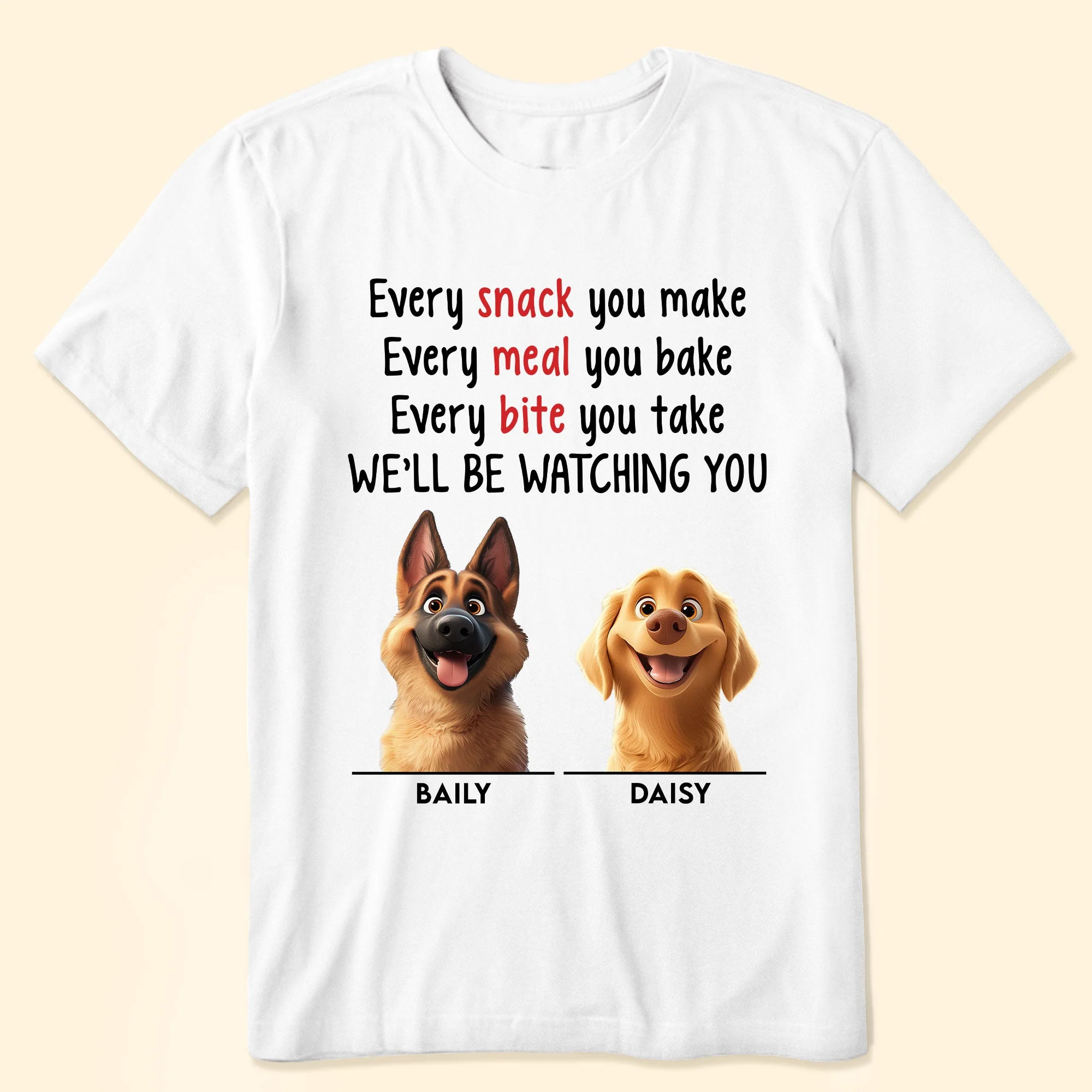 Watching You with Love – Custom Shirt for Dog Moms and Pet Lovers, Perfect Gift for Pet Enthusiasts - Image 8