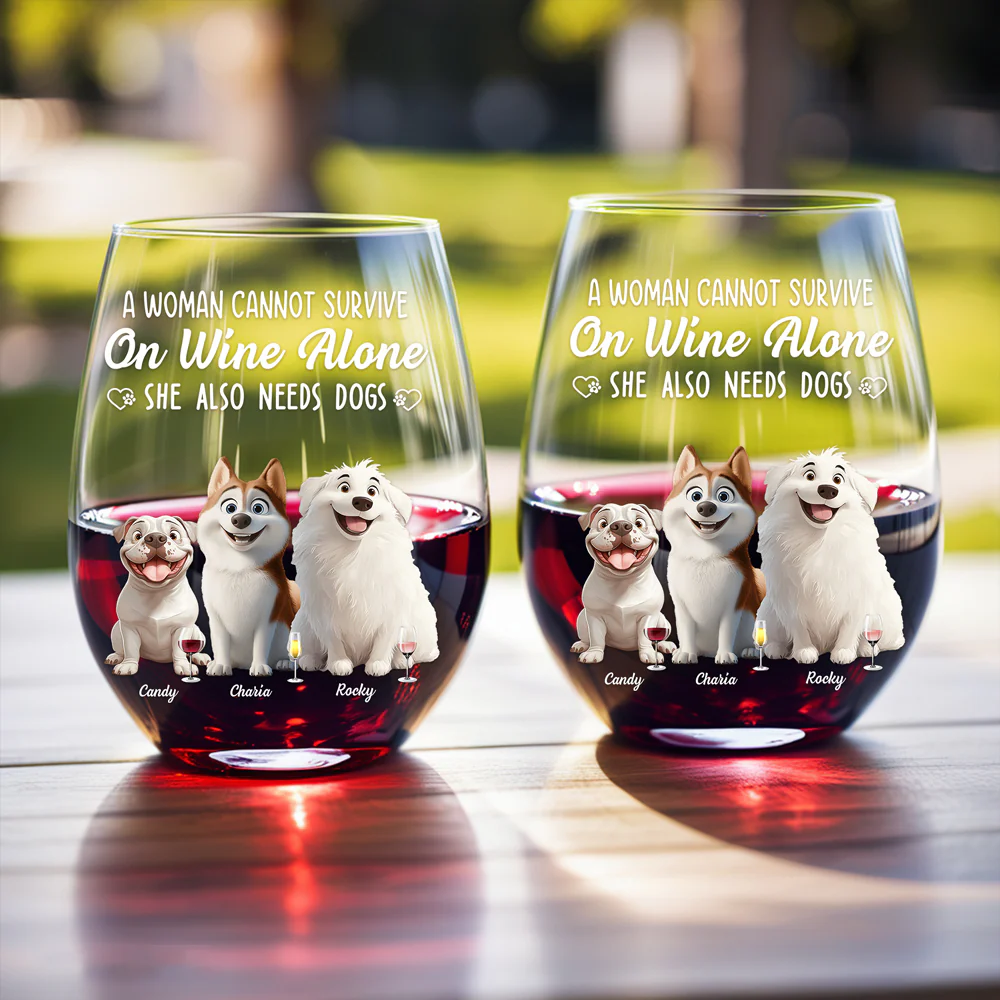 Personalized Dog Lover Wine Glass - Custom Cup Gift - Image 2