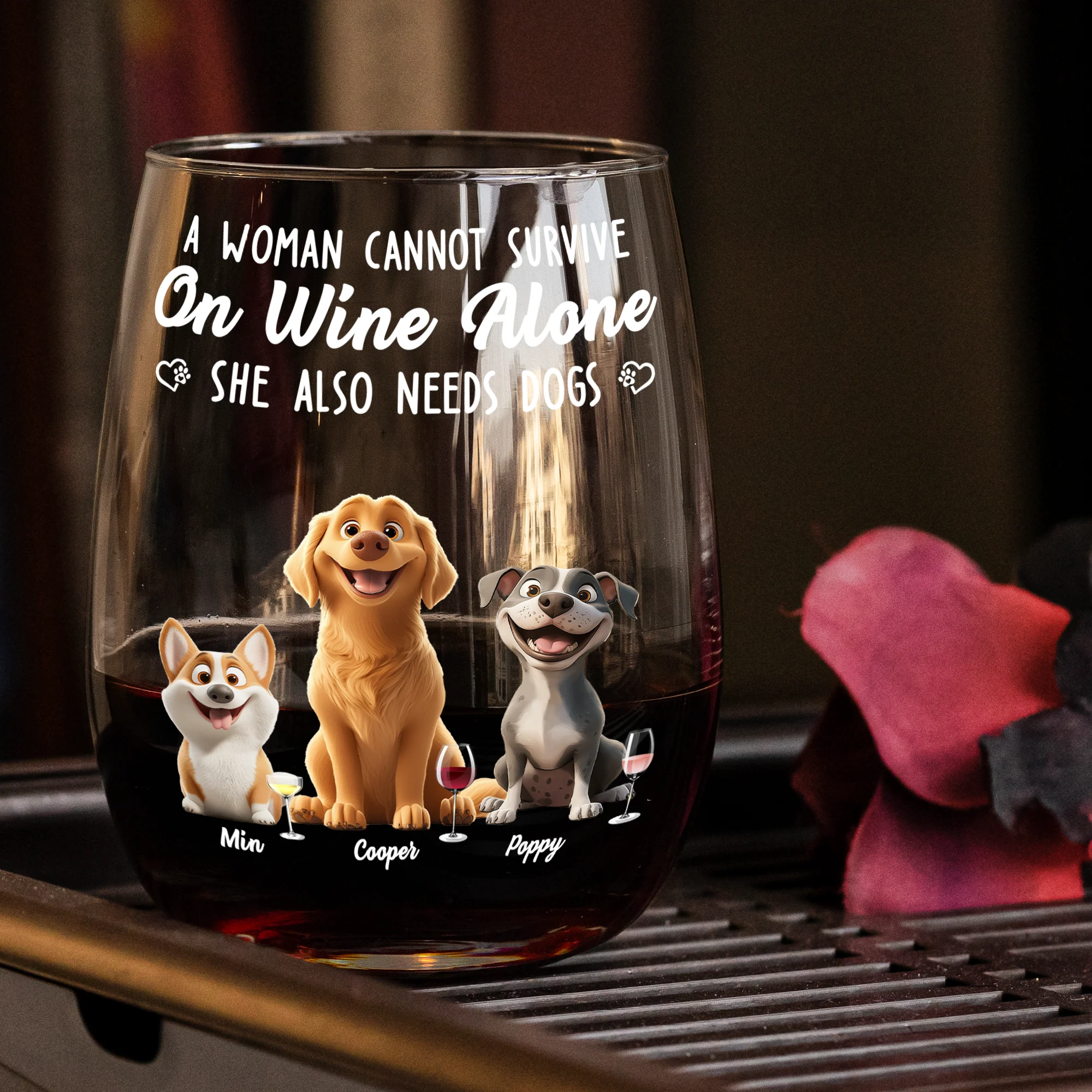 Personalized Dog Lover Wine Glass - Custom Cup Gift - Image 4