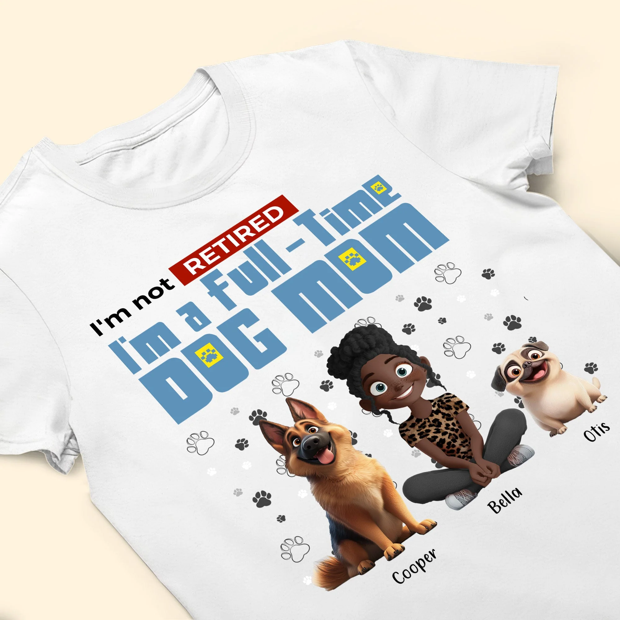 Personalized Dog Mom T-Shirt – Custom Pet Name, Cute Dog Lover Gift, Cozy Sweatshirt & Hoodie - Image 10