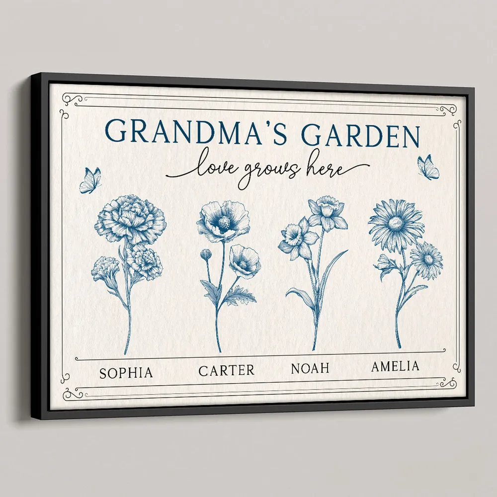 Grandma’s Garden Poster - Personalized Family Poster without Frame with Custom Names, Perfect Gift for Grandma - Image 9